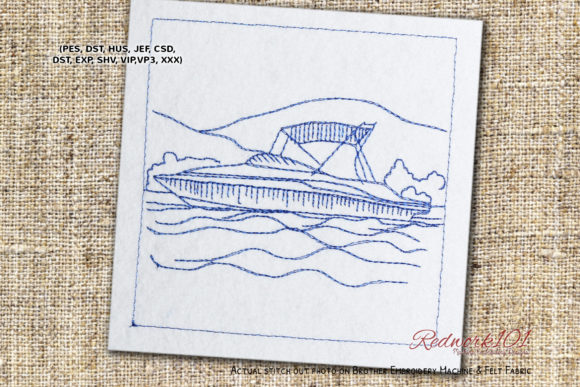 Deck Boat Redwork Embroidery Review