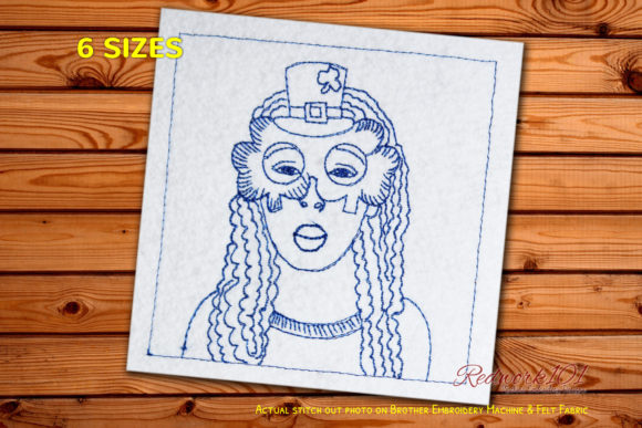 Girl Wearing Mask on St Patricks Day Embroidery Review
