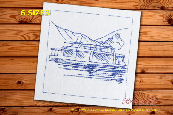 Houseboat Redwork Embroidery Design Review