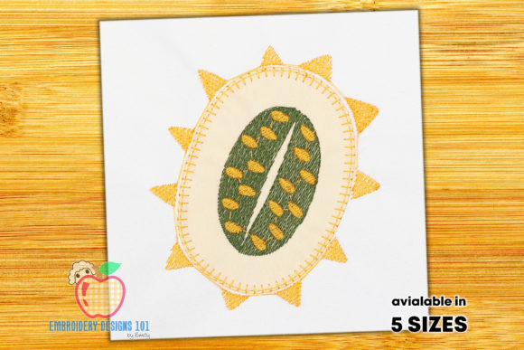 Kiwano Fruit with Seeds Embroidery Review