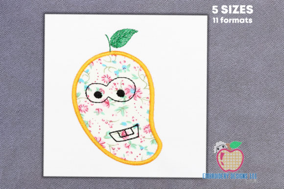 Mango on the Branch Embroidery Design