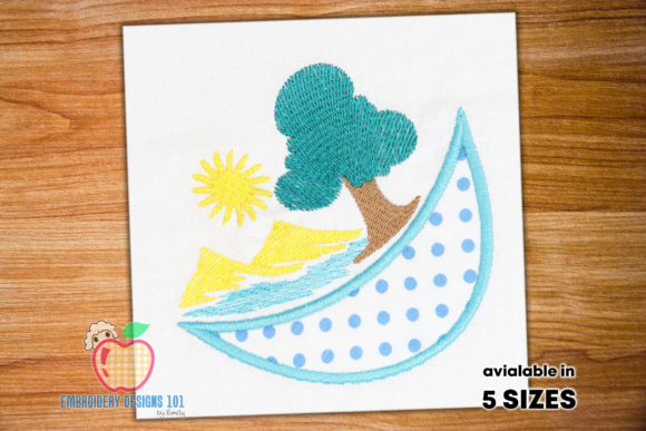 Moon with Nature Scene Embroidery Review